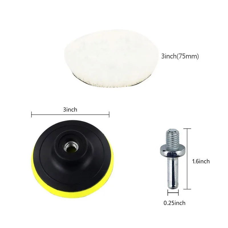 Auto-Polier-Set, weiches Wollpolierpad, 3 Zoll, Wachs – Bild 6