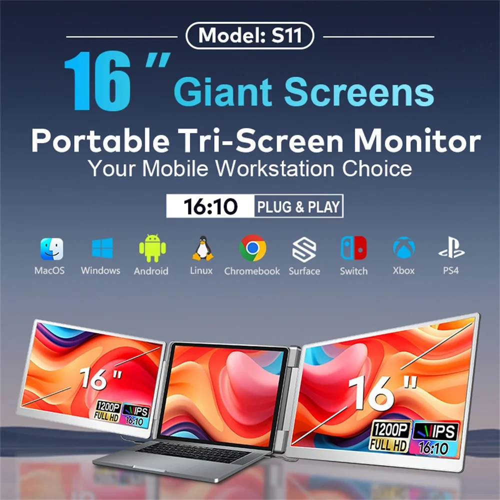 Tragbarer LCD FHD IPS Gaming-Monitor mit Hintergrundbeleuchtung – Bild 4