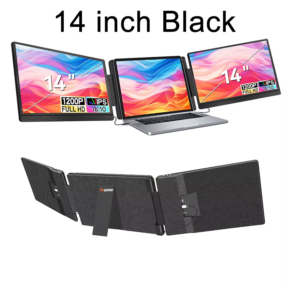 Tragbarer LCD FHD IPS Gaming-Monitor mit Hintergrundbeleuchtung, Hochauflösender Dual