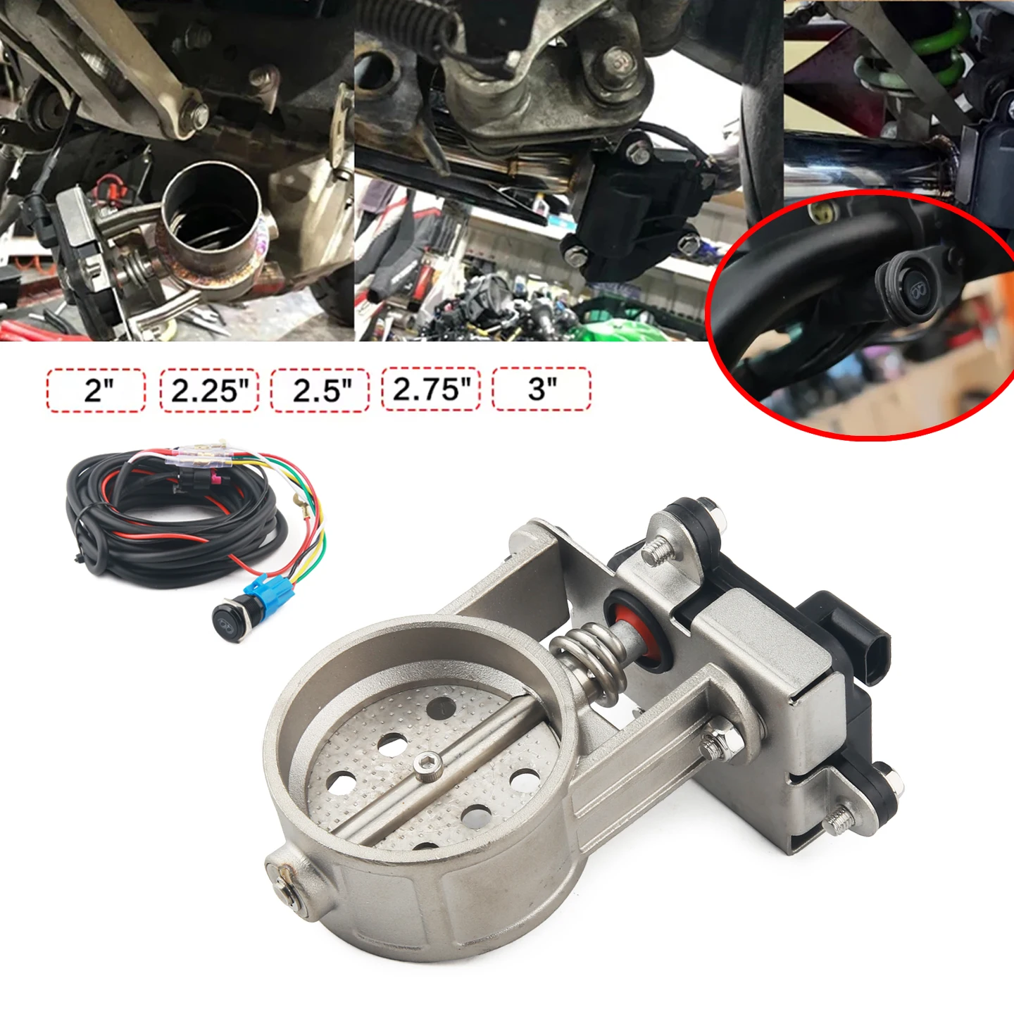 Auto-/Motorrad-Auspuffrohrsystem, Lokomotive, schalldichtes Edelstahlventil, elektronischer Schalter