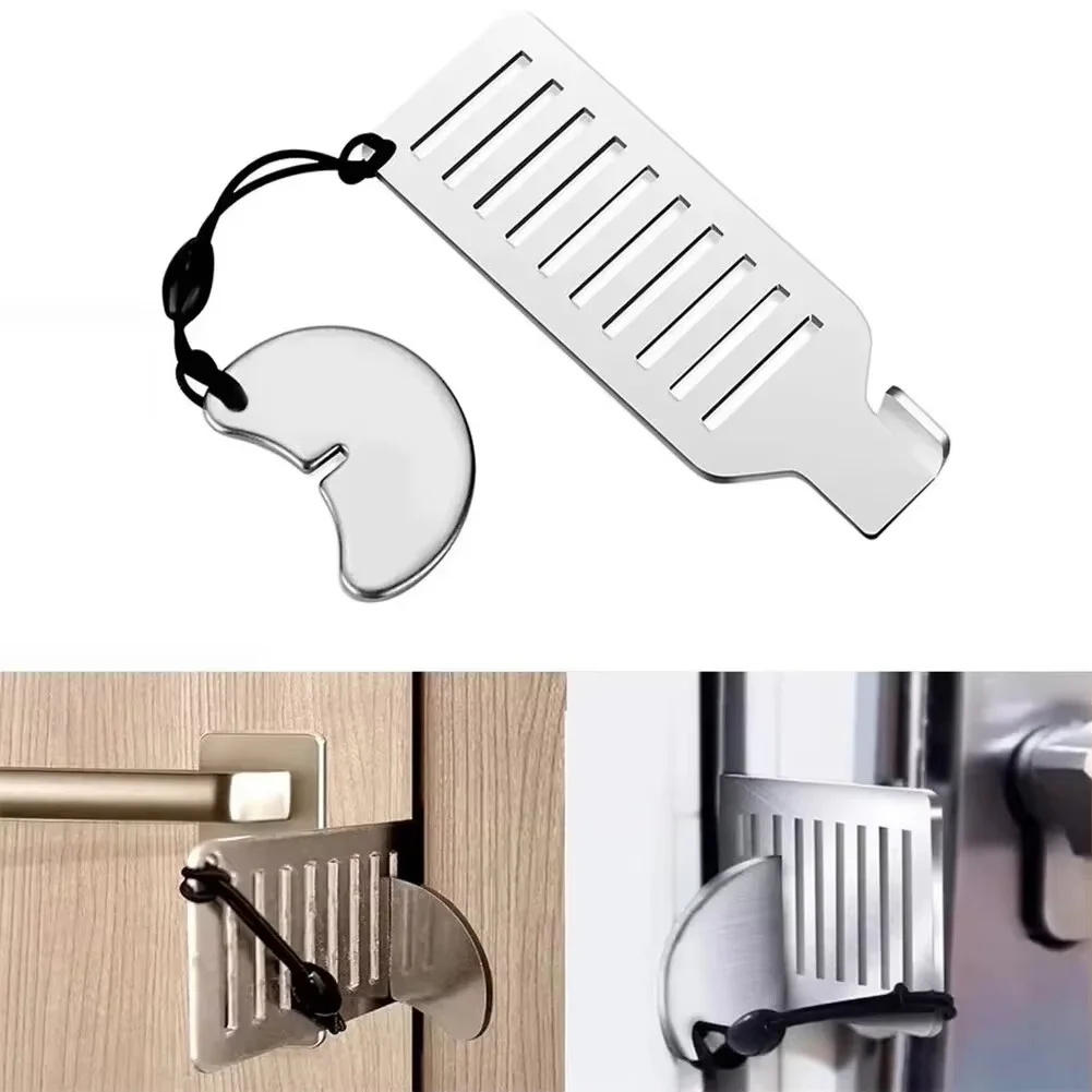Tragbares Türschloss aus Edelstahl, Diebstahlsicherung, robuste Sicherheit für Zuhause, Hotel, Wohnung