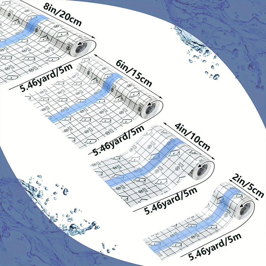 Wasserdichte Stretch-Klebeverband, schützende, klare, transparente Verbandfolie, Einweg-Abdeckung, Verbandband