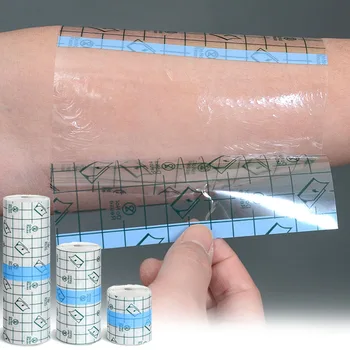 Wasserdichte Stretch-Klebeverband, schützende, klare, transparente Verbandfolie, Einweg-Abdeckung, Verbandband