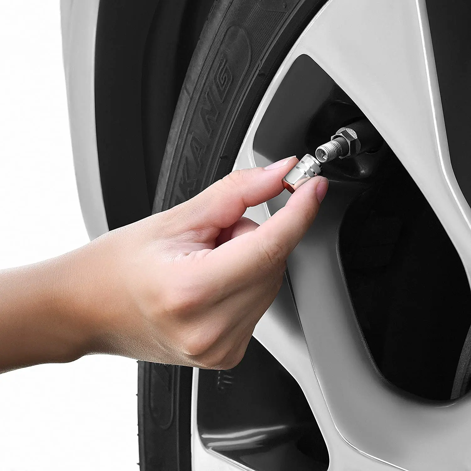 AUTCOAT Aluminiumlegierung Auto Rad Reifen Ventilkappen Reifen Felge – Bild 3