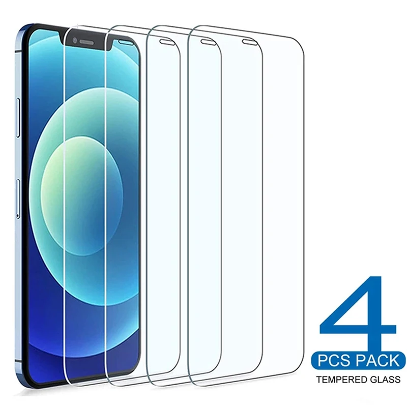 Schutz Glas Auf Für iPhone 17 16 15 14 13 12 11 Pro XR X XS Max Screen Protector für iPhone 7 8 6 (4 Stück)