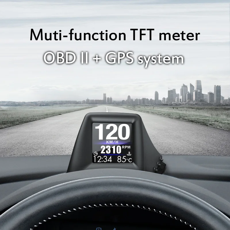 Multifunktions-HUD-Gadget OBD2+GPS On-Board-Computer A-Säule Trim – Bild 2