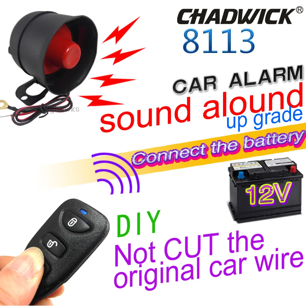 Universal 12V Fahrzeug Einbruch alarm Sicherheits schutz Auto Auto – Bild 2