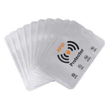 Anti Diebstahl für RFID Kreditkarte Schutz Blockieren Karteninhaber Hülse Haut Fall Abdeckungen (10 Stück)