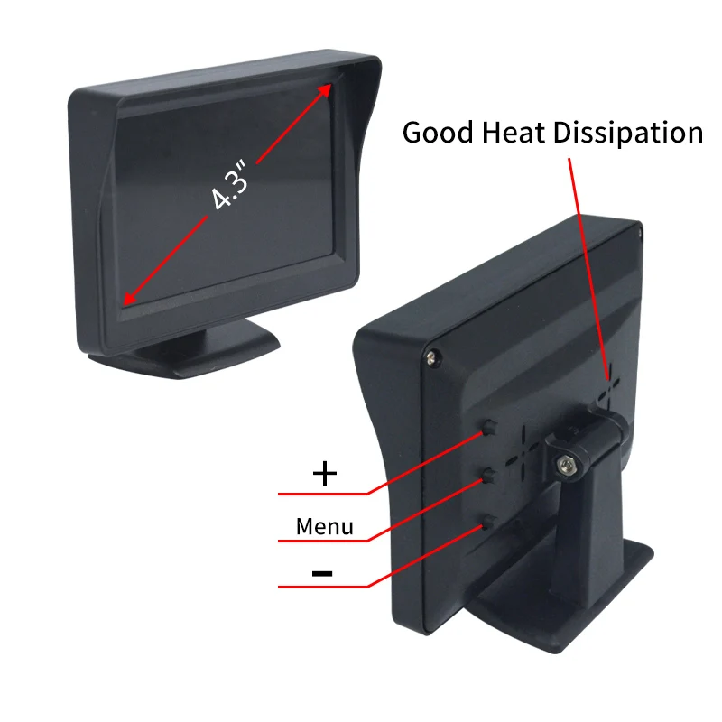 Auto Monitor 4,3 "Bildschirm Für Rückansicht Reverse Kamera TFT LCD – Bild 2
