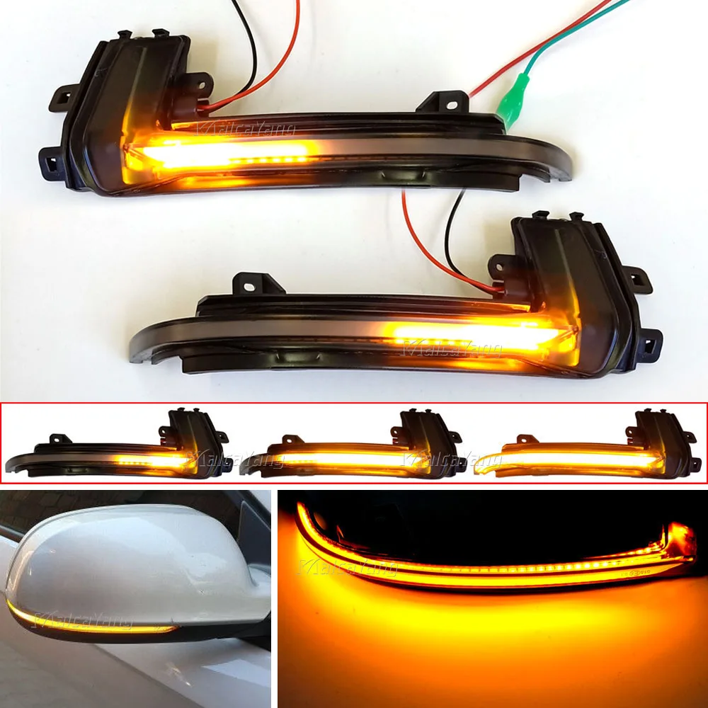 Dynamische Blinker-Spiegelleuchte für Audi A4 A5 B8 A3 8P Q3 A6 C6 4F S6 LED-Blinker-Seitenanzeige (2 Stück)