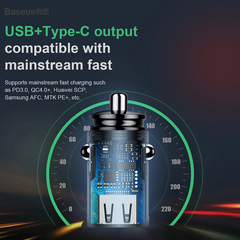 Baseus 30W USB-Autoladegerät Quick Charge 4.0 3.0 FCP SCP USB PD – Bild 6