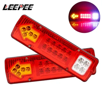 19LED Rückleuchten Rückfahr Stop Brems Anzeige 12V 24V Für Anhänger Lkw Lkw Rückleuchten Blinker Lampe Auto