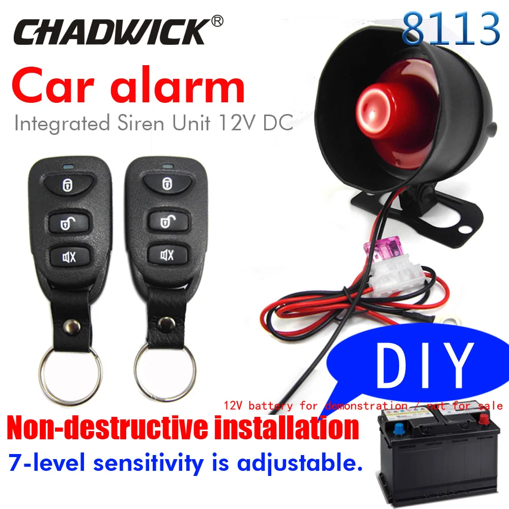 Universal 12V Fahrzeug Einbruch alarm Sicherheits schutz Auto Auto Alarmsystem & 2 Fernbedienung Auto