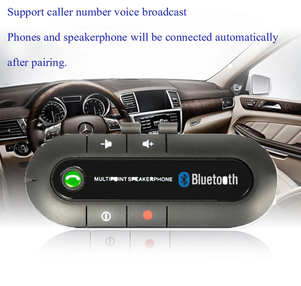 Drahtlose Freisprecheinrichtung Auto Bluetooth Kit 4,1 Sonnenblende Bluetooth Lautsprecher
