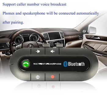 Drahtlose Freisprecheinrichtung Auto Bluetooth Kit 4,1 Sonnenblende Bluetooth Lautsprecher