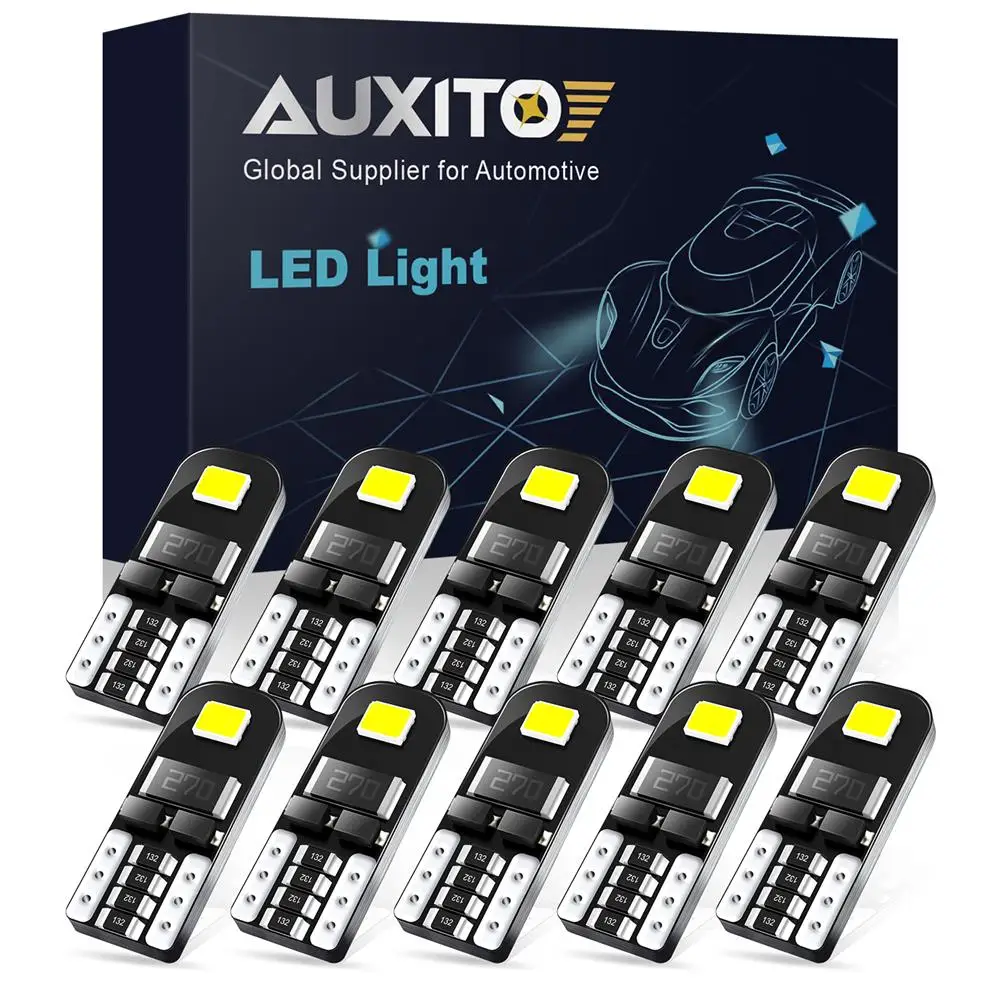 AUXITO 10Pcs W5W T10 LED Canbus Keine Fehler Birne Auto Innen Licht 194 LED Signal Lampe Für Mercedes-Bens Bmw