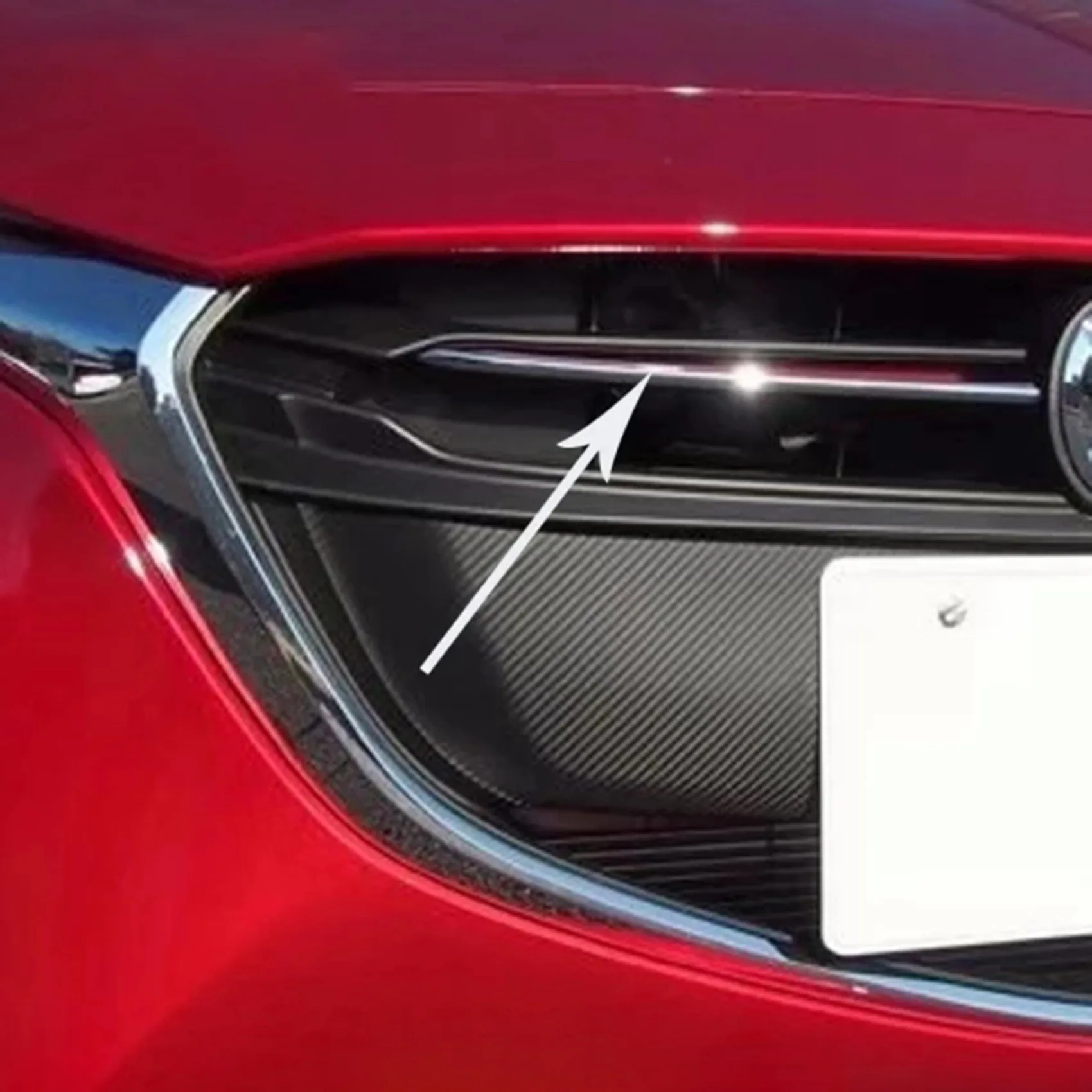 Auto-Frontgrill-Grill-Abdeckungs-Zierleiste für Mazda 2 Demio – Bild 6