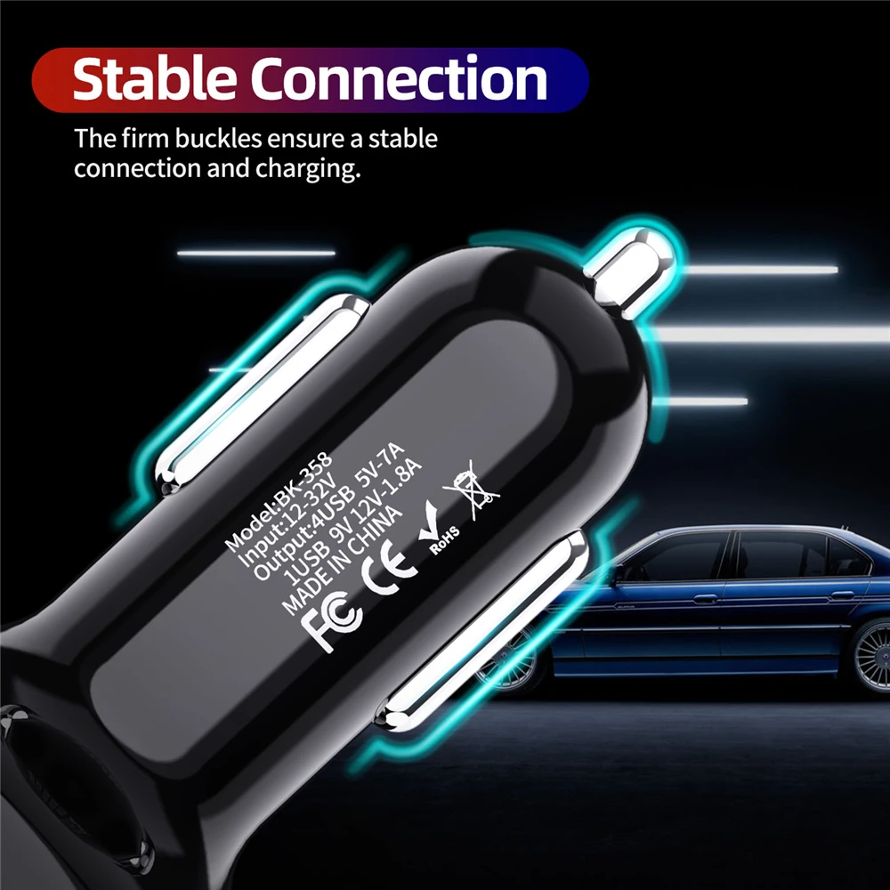4-Port-Auto-USB-Ladegerät 7A 48W Quick Charge 3.0 4.0 Universal 18W – Bild 5