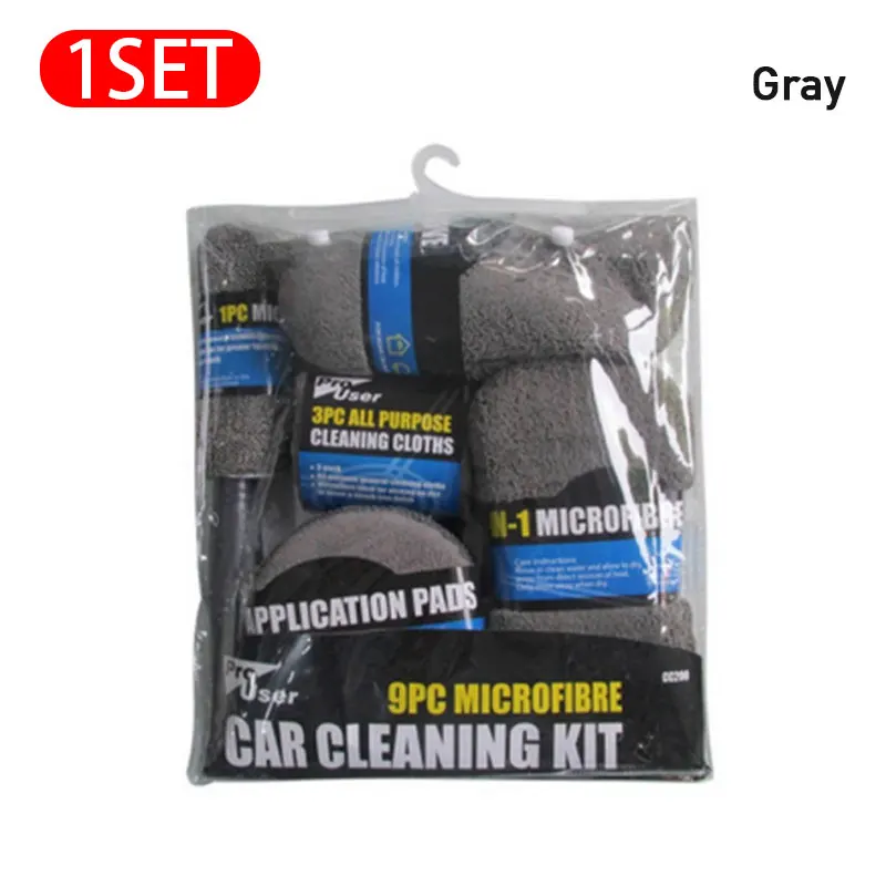 Auto Waschen Reinigung Kits Mikrofaser Handtücher Erröten Schwamm Waschen Handschuh Polnischen (9 Stück)