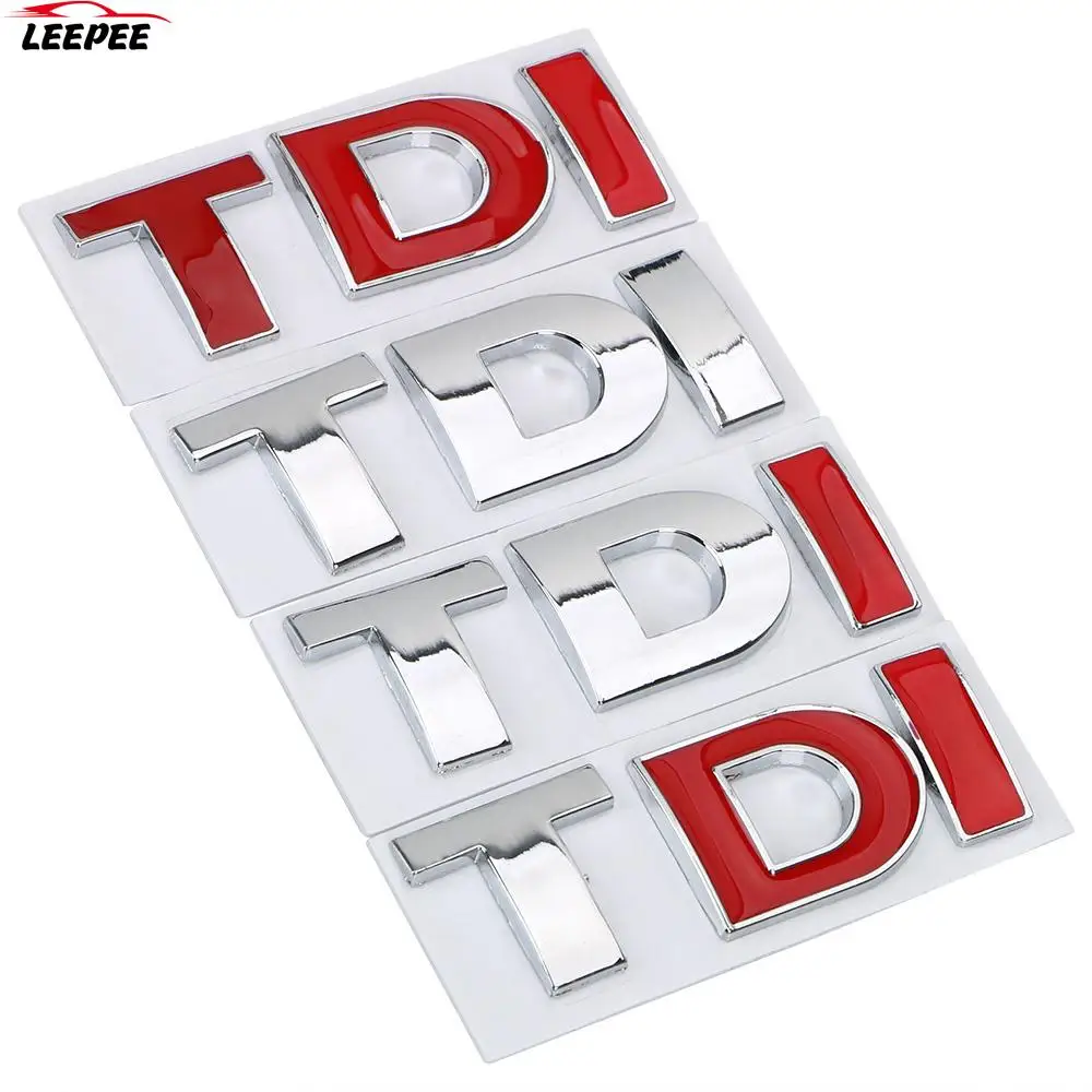 TDI Turbo Logo Aufkleber Auto Aufkleber Reflektierende 3D Metall Automotive Zubehör für VW Polo T5 Golf 5