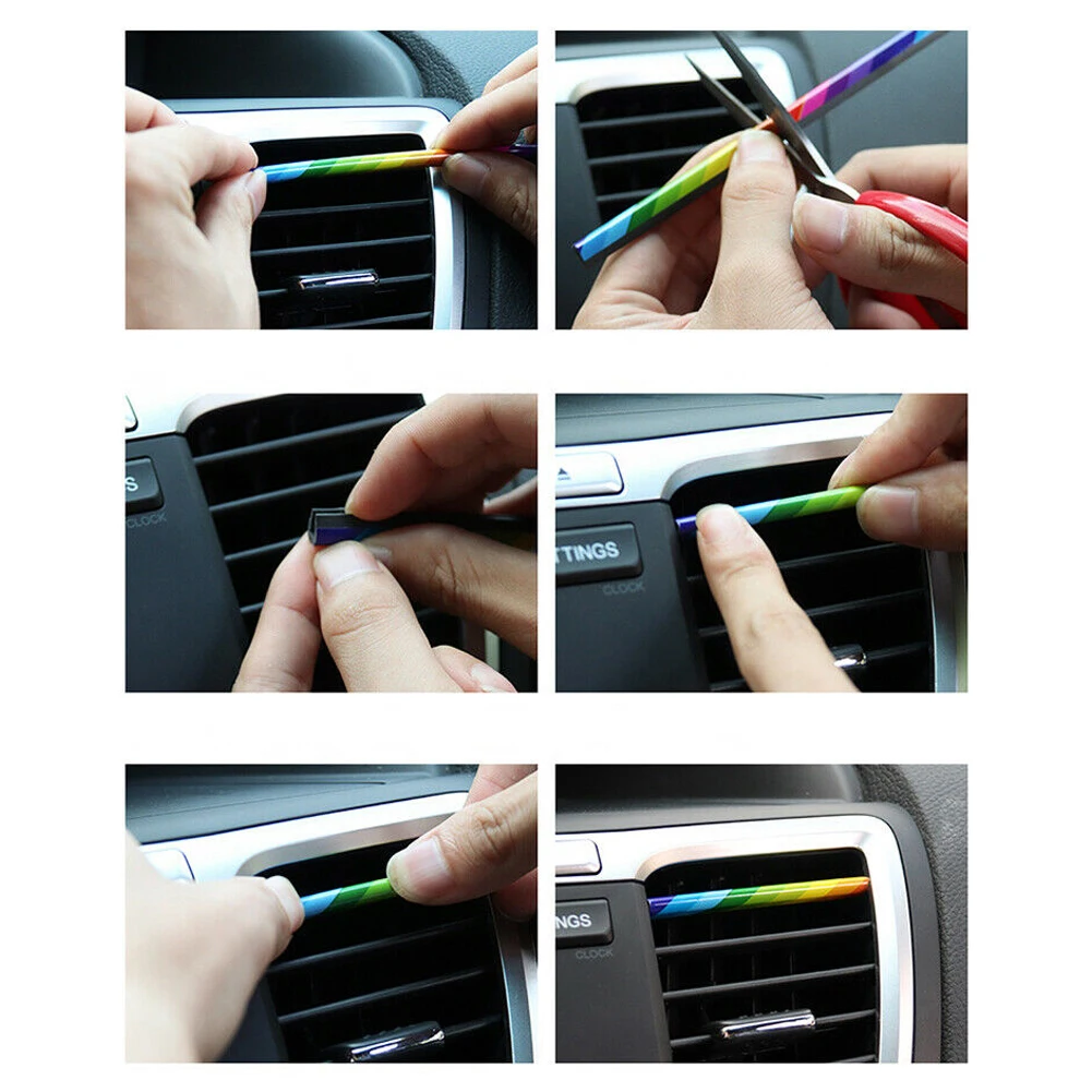Bunte Auto-Zubehörteile DIY Auto-Innenraum Klimaanlage (10 Stück) – Bild 5