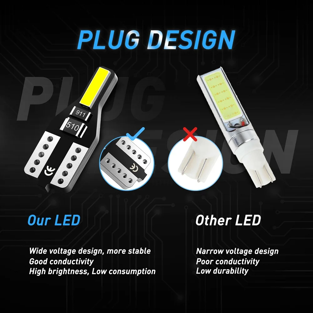 AUXITO 10 Stücke Auto Innenbeleuchtung T10 168 2825 194 Led-lampe 6000 – Bild 3