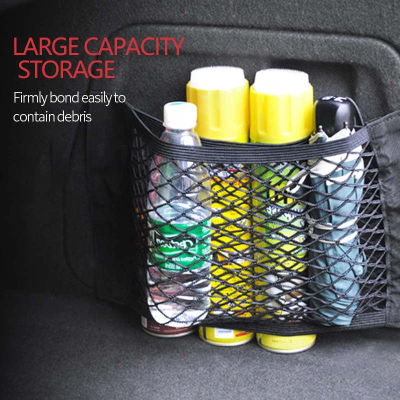 Auto Stamm Mesh Organizer Auto Schwanz Lagerung Net Sitz Zurück Tasche – Bild 5
