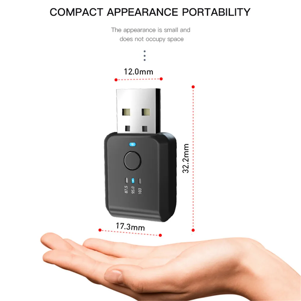 Auto Bluetooth 5,1 FM01 Sender Empfänger Freisprechen Anruf Mini USB – Bild 6