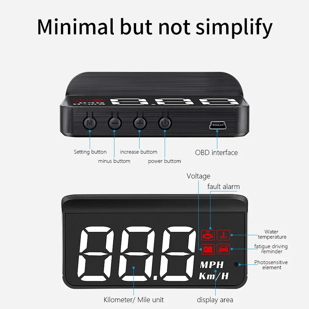 M3 Auto HUD OBD2 Head Up Display Tacho Monitor An Board Computer – Bild 6