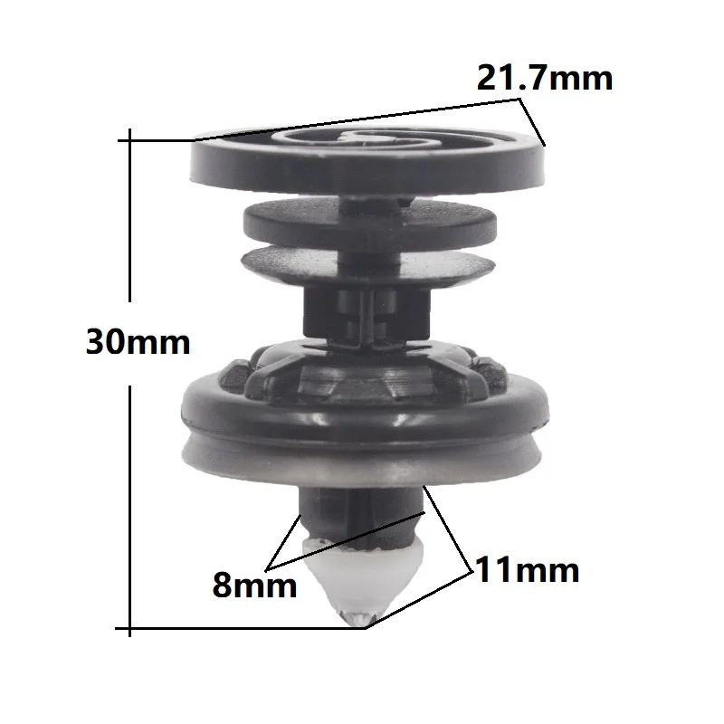 10er-Pack Auto-Türverkleidungs-Befestigungsclips für Audi Volkswagen Touran Sagitar Passat B6 Polo Golf