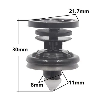 10er-Pack Auto-Türverkleidungs-Befestigungsclips für Audi Volkswagen Touran Sagitar Passat B6 Polo Golf