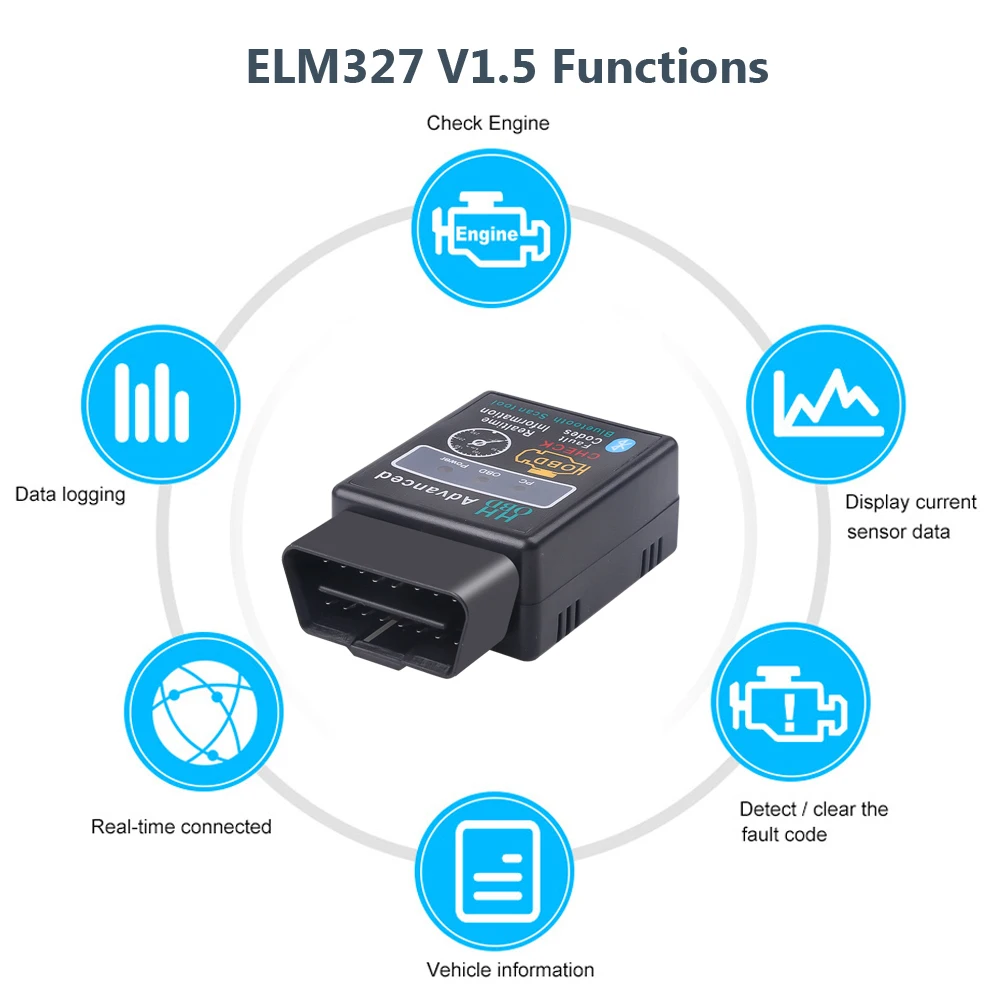 ELM327 Bluetooth V 1,5 V 2,1 für Android Drehmoment OBD 2 Interface – Bild 2