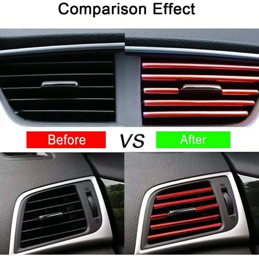 Auto Entlüftung gitter Dekoration Trim Aufkleber u Stil (10 Stück) – Bild 5