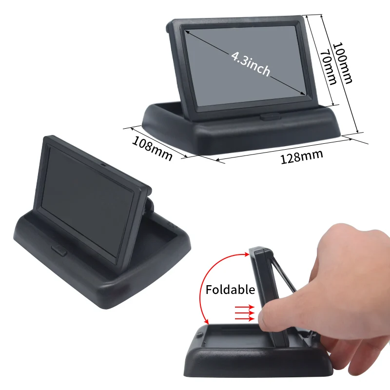 Auto Monitor 4,3 "Bildschirm Für Rückansicht Reverse Kamera TFT LCD – Bild 3