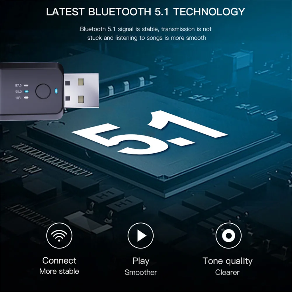 Auto Bluetooth 5,1 FM01 Sender Empfänger Freisprechen Anruf Mini USB – Bild 5