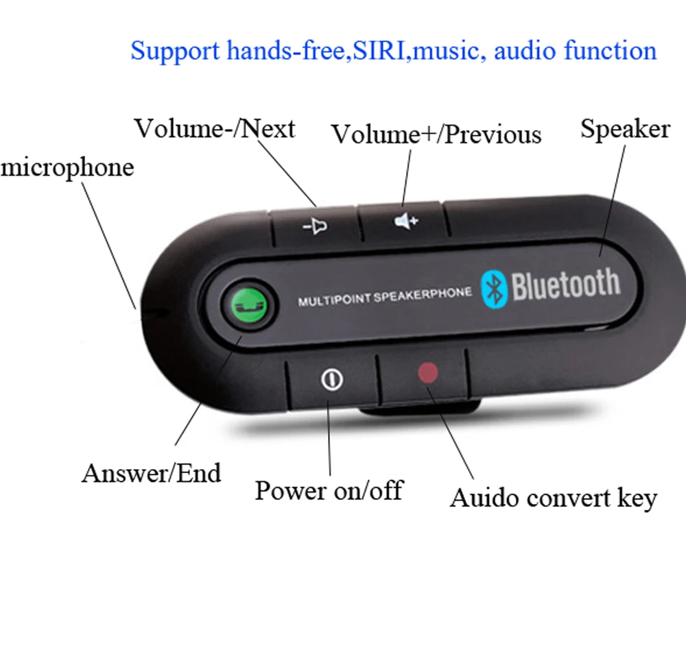 Drahtlose Freisprecheinrichtung Auto Bluetooth Kit 4,1 Sonnenblende – Bild 5