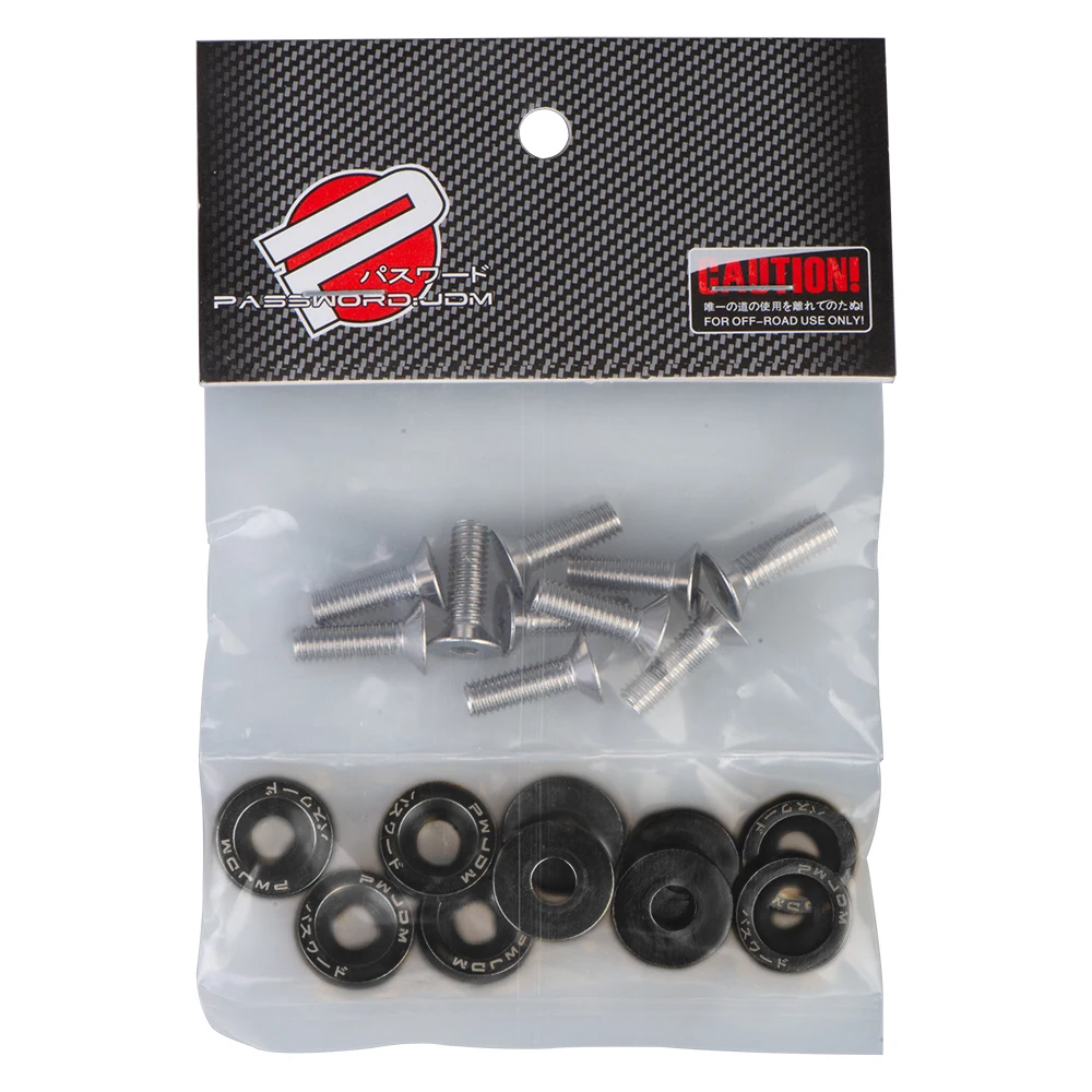 Universal 10PCS M6 Auto Styling Änderung JDM Aufkleber Passwort Kotflügel Waschmaschine Kennzeichen Schrauben
