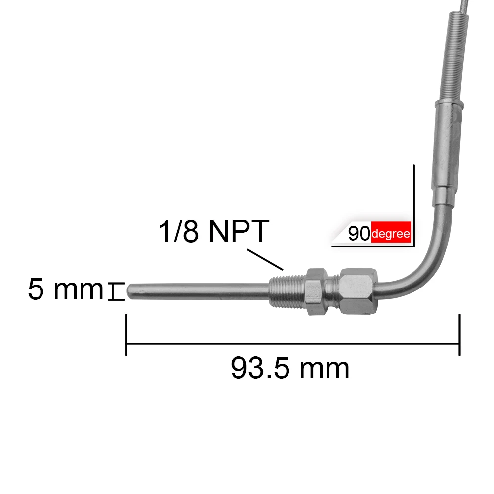 Auto Abgastemperaturanzeige Abgasmesser Digital mit Sensor EXT – Bild 2
