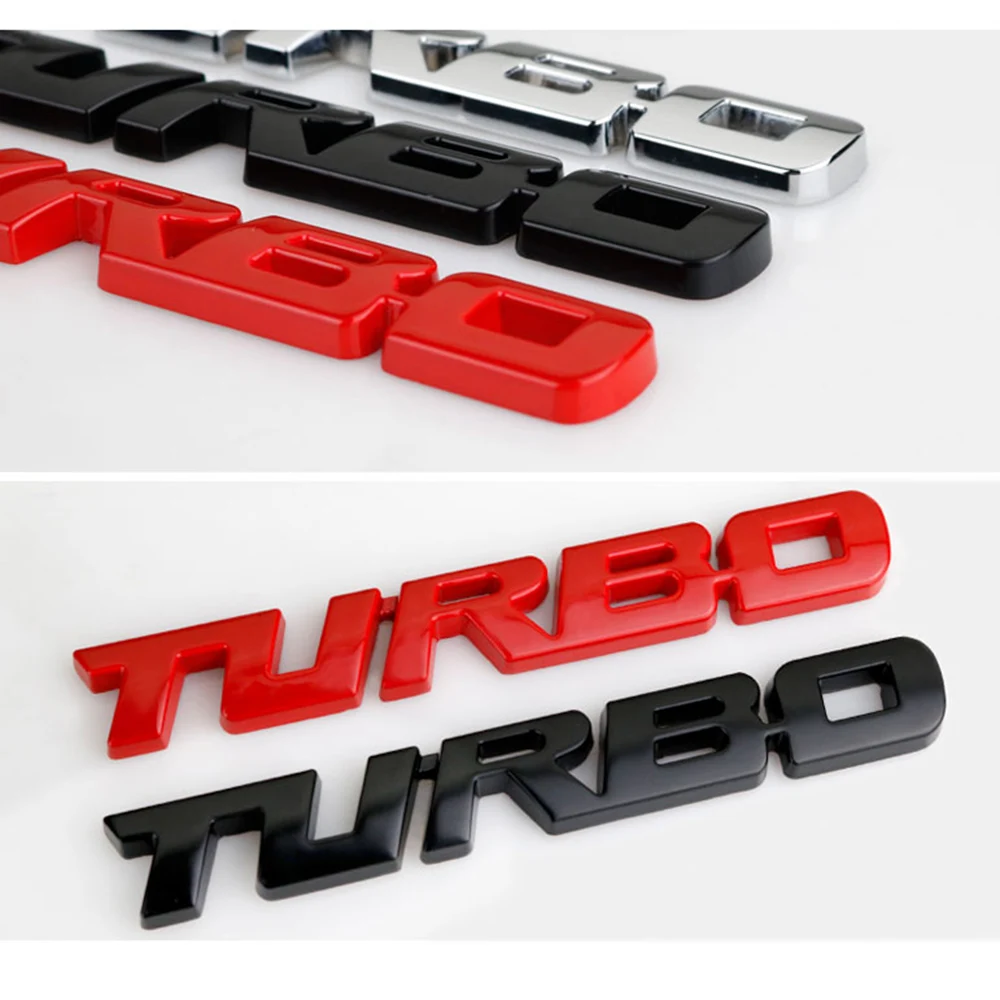 Auto-Styling Turbo-Boost-Emblem 3D Metall Chrom Zinklegierung – Bild 4