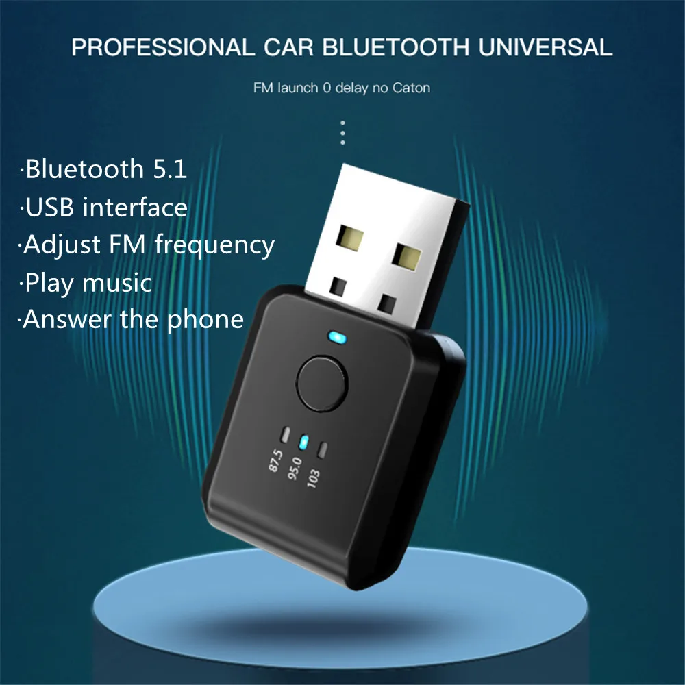 Auto Bluetooth 5,1 FM01 Sender Empfänger Freisprechen Anruf Mini USB – Bild 3