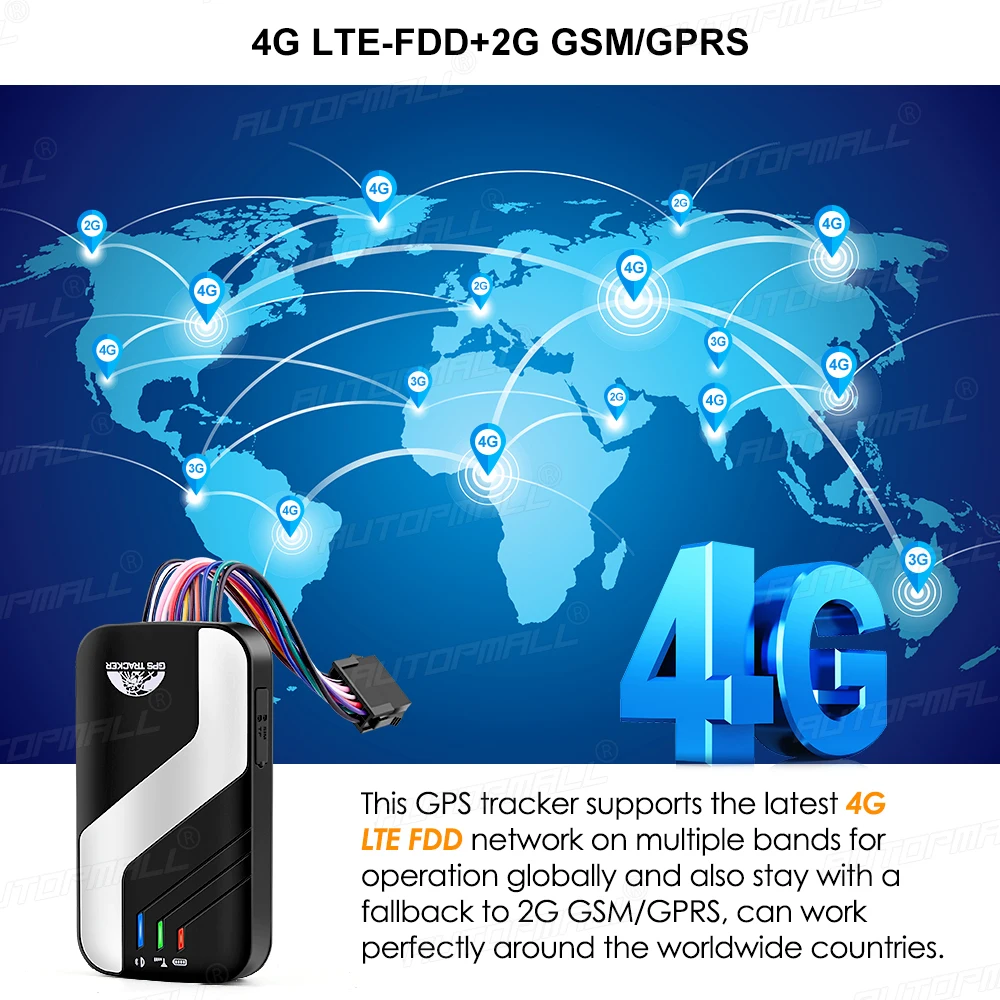 GPS Tracker Auto 4G LTE Fahrzeug Tracking Gerät Abgeschnitten – Bild 3