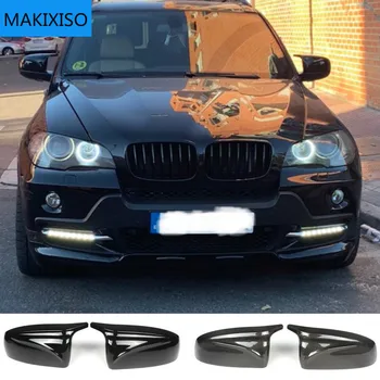Seite Flügel Rückspiegel geändert auto styling Helle schwarz Carbon Faser Muster Spiegel Abdeckung (2 Stück)