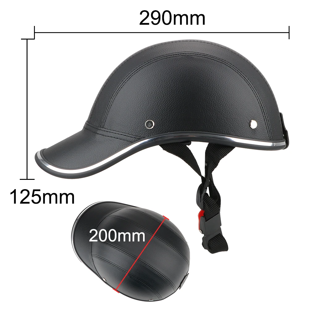 LEEPEE Für Cafe Racer Chopper Roller Sicherheit Schutzhelm Half Face – Bild 4