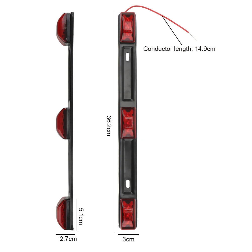 12V Auto Rückleuchten DRL LED Bar Rote Bremse Blinker Lichter Dach – Bild 5