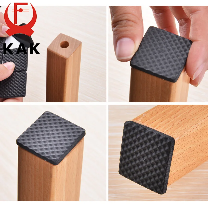 KAK 1-24PCS Selbstklebende Möbel Bein Füße Teppich Filz Pads Anti Slip – Bild 2