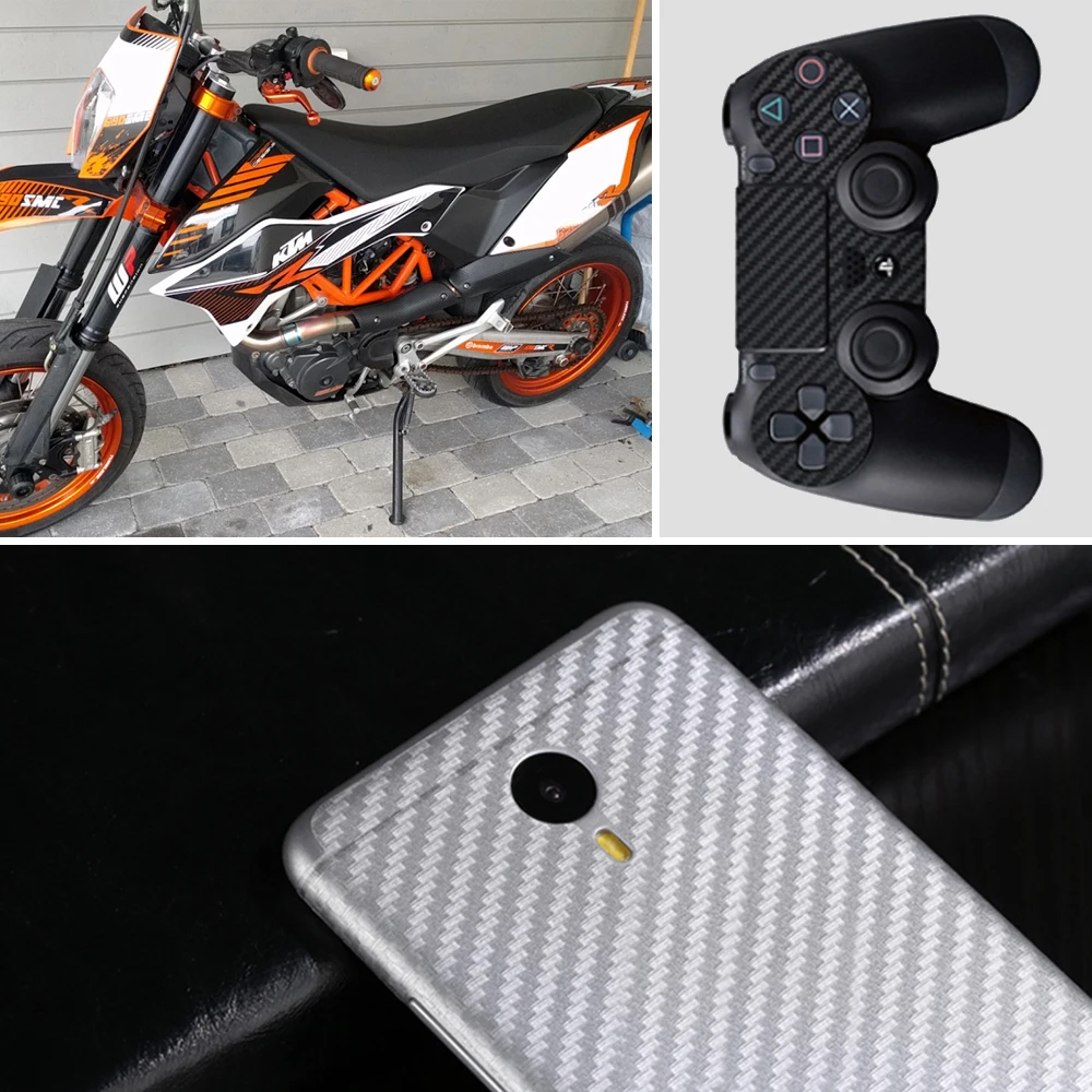 30x200 cm Motorrad 3D Carbon Faser Vinyl Auto Wrap Blatt Rolle Film – Bild 6