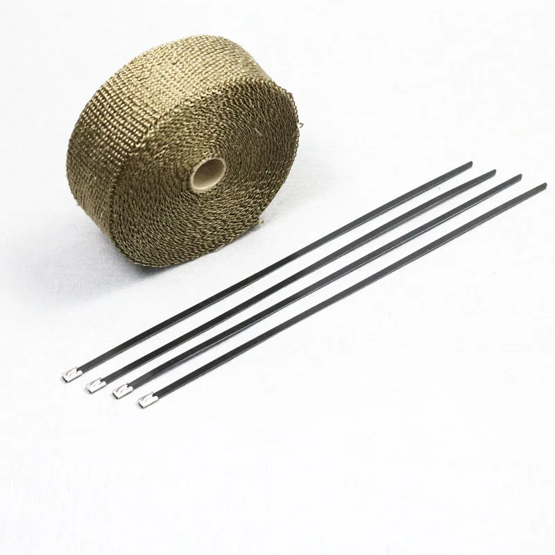 5M 10M Motorräder Abgaskrümmer Header Fallrohr Wärme Wrap Frontrohr – Bild 2