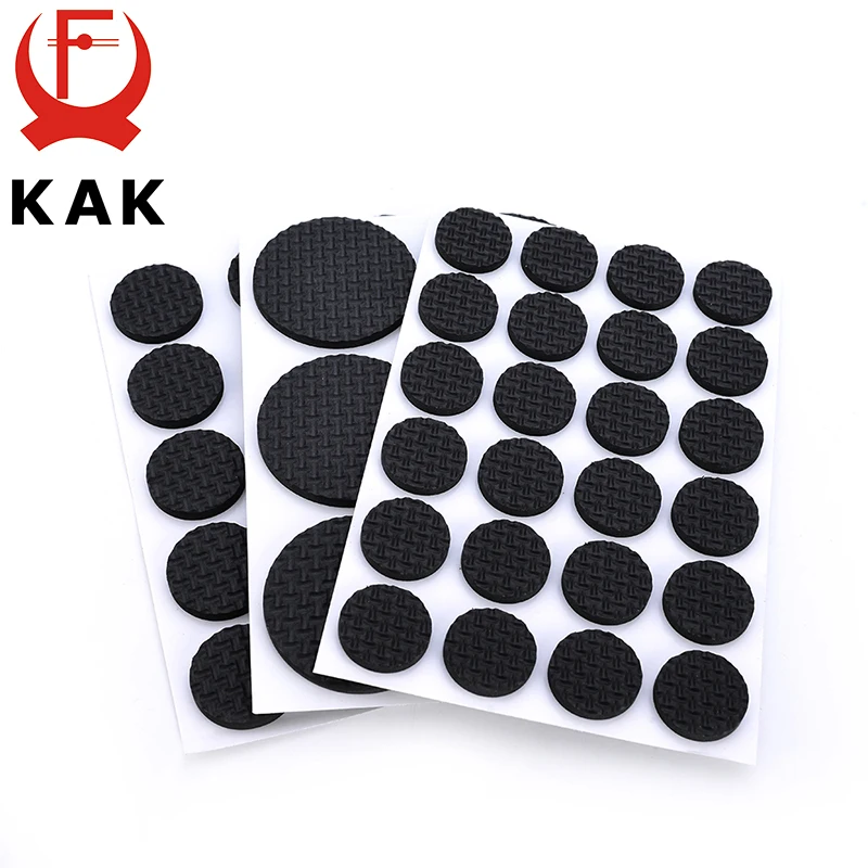 KAK 1-24PCS Selbstklebende Möbel Bein Füße Teppich Filz Pads Anti Slip Matte Stoßstange Dämpfer für Stuhl