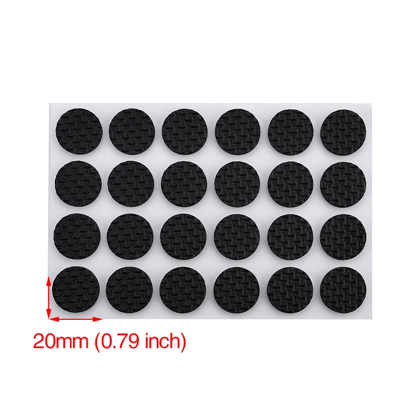 KAK 1-24PCS Selbstklebende Möbel Bein Füße Teppich Filz Pads Anti Slip Matte Stoßstange Dämpfer für Stuhl