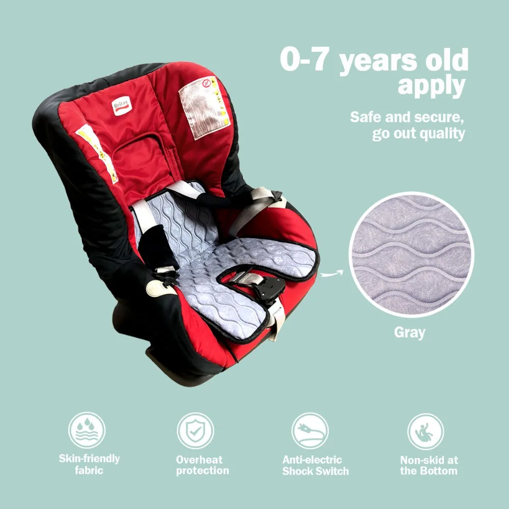 12V Elektrische he Baby Auto Sitz Abdeckung Warme Sitz Heizung Baby – Bild 5